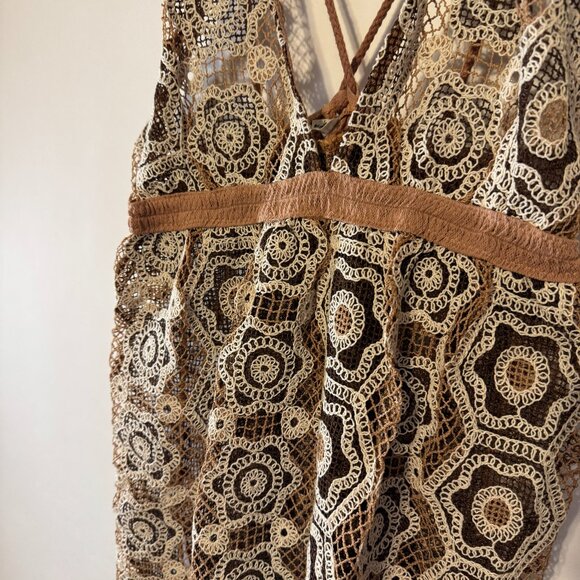 NEW FREE PEOPLE SALTWATER HAPPY BEACH SLIP DRESS COVER UP SMALL - Picture 4 of 5